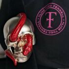 Theo Fennell Alias Sterling Red Snake Skull Ring 38.9g Sz 7.5 New w/Tag & Pouch