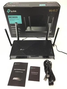 NEW TP-Link Archer BE3600 Dual-Band WiFi 7 Router 2.5Gbps Ports w/ AC Power - Photo 1/15