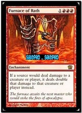FURNACE OF RATH magic 8TH EDITION RED ENCHANTMENT JUMBO BOX TOPPER RARE 187/350