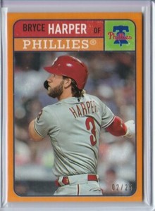 2019 Topps Brooklyn Collection BRYCE HARPER Orange Parallel Phillies 2/25