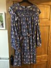 Gorgeous Boden blue Ditsy smock dress / top 14 / 16 / 18 new