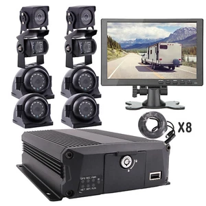 8CH 1080N Car DVR Video Record Rear View CCTV Camera System 7" Monitor(1TB SSD) - Picture 1 of 7