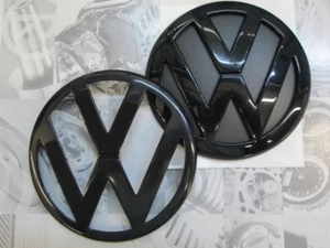 VW Signo Negro Brillante Delantero Trasero Golf 1 2 3 4 5 6 7 8 Lupo Bora GTI R32 - Imagen 1 de 1