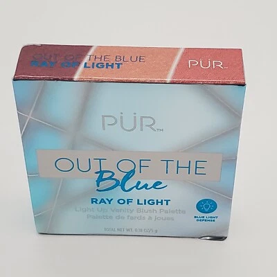 PUR Blush Highlighter Palette Out of the Blue Ray of Light Up Vanity Mirror New - Image 1 of 4