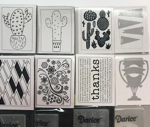 Darice Emboss Folders Cactus Pennants Rectangle Snowflake Swirl Thanks Trophy - Picture 1 of 9