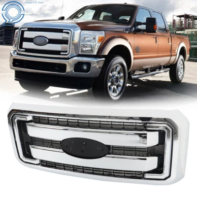 Front Radiator Grille Assembly For 2011-2016 Ford Super Duty F250 F350 F450 F550 - Image 1 of 4