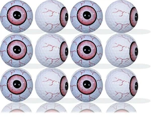 Red Eyeball Golf Balls 12 Pack - Perfect Gift Idea! - Picture 1 of 4