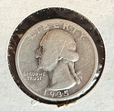 1935 D: Washington Silver Quarter Circulated #40, You Grade it! Cover