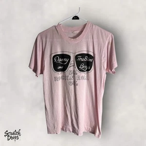 Vintage 1989 Danny and The Blind Boys Band Tee Medium Pink 50s 60s Rock Shirt - Picture 1 of 6