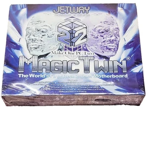 New sealed Jetway S755TWIN Socket 754 2-user Motherboard, disc & accessories, XP - Picture 1 of 9