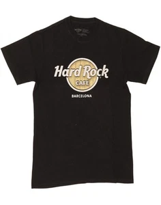 HARD ROCK CAFE Herren Barcelona Grafik T-Shirt Oberteil Small Schwarz Baumwolle CM10 - Bild 1 von 3