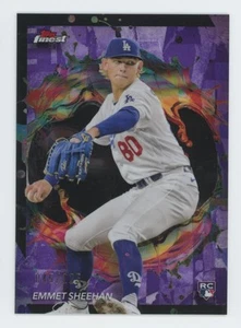 EMMET SHEEHAN 2024 FINEST #269 RC RARE PURPLE REFRACTOR 045/125 LOS ANGELES - Picture 1 of 3