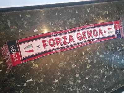 SCIARPA SCARF VINTAGE '80 FOOTBALL CALCIO GENOA 1893. TRICOLORI - Immagine 1 di 3