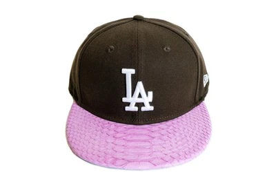 New Era Los Angeles Dodgers Python Fitted (Pink/Brown) - Just Don Style Hat - Image 1 of 2