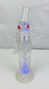 8" Acryl Glasfaser Farbwechsel Schneemann Kugel Figur Weihnachtsdeko - Bild 1 von 11