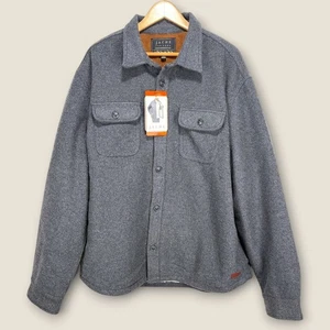 Jachs New York Sherpa gefütterte Hemdjacke Shacket Herren 2XL grau schwer Neu mit Etikett - Bild 1 von 14