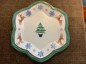 Pfaltzgraff Nordic Christmas Large 16 ” Star Platter Reindeer Snowflake Tree - Picture 1 of 12