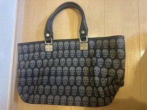 Treesje Totenkopf Beuteltasche mit Leder 17,7" x 11,4" x 5,9" gebraucht - Bild 1 von 8