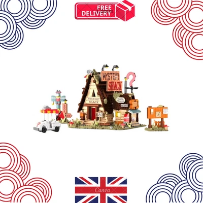 1125PCS Gravity Falls Mystery Shack Building Blocks MOC Architecture Model Brick