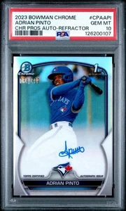 Adrian Pinto 2023 Bowman Chrome 1st Refractor Auto /499 PSA 10 #CPA-API - Bild 1 von 2