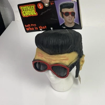Vtg Elvis Presley Rubber Mask With Sideburns/red Glasses 2002 Paper Magic Group - Image 1 of 4