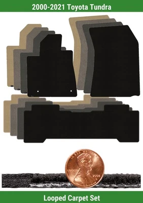定制经典环形地毯垫套装适用于 2000 - 2021 年丰田苔原 (3 件) #10RH — 第 1/4 张图片