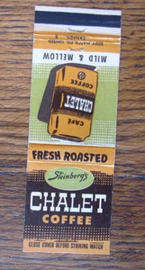COPERTINA LIBRO FIAMMIFERI CAFFÈ: CHALET COFFE STEINBERG'S MONTREAL COPERTINA FIAMMIFERI VUOTA -A9 - Foto 1 di 2