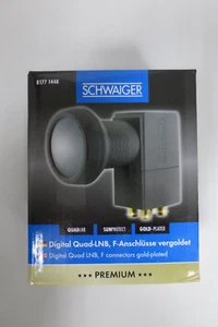 SCHWAIGER Digital Quad LNB F-Anschlüsse vergoldet B177 1448 Anthrazit (A) - Bild 1 von 1