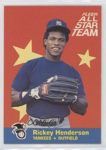 1986 Fleer All Star Team Rickey Henderson #7 HOF