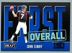 2023 Leaf Draft Football First Overall Blue John Elway #4 Denver Broncos