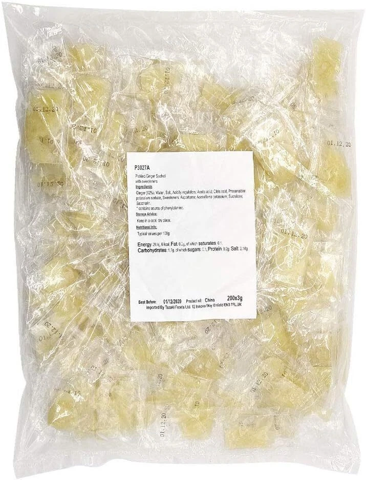 Sushi Ginger 3g x 200 Sachets for Take away catering