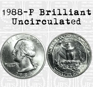 1988 P Washington Quarter BRILLIANT UNCIRCULATED *JB's Coins* - Picture 1 of 3