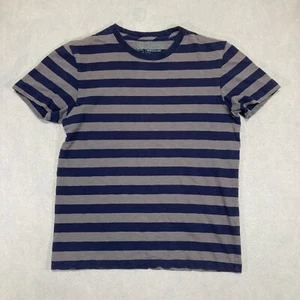 Fossil Brand T Shirt Mens Medium Blue Stripped Short Sleeve 100% Cotton - Picture 1 of 7
