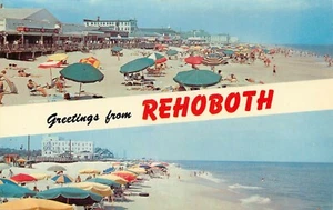 Postcard Rehoboth Beach Dual View Delaware Unused - Picture 1 of 2