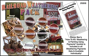 Railroad Weathering Pigment /Paint Set & Booklet Doctor Ben’s Scale Consortium - Picture 1 of 12
