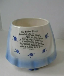 Prayer Lady Cookie Jar Bottom Vintage Enesco BLUE Mother in the Kitchen - Bild 1 von 7