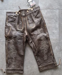 Trachtenlederhose Damen Kniebund Trachten Hose - Bild 1 von 9
