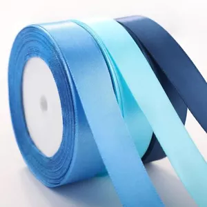 3/4 Inch Blue Ribbon Blue Satin Ribbon 72 Yards Solid Fabric Ribbon for Gift ... - Picture 1 of 7