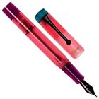 Opus 88 Fountain Pen 2024 Pink Demonstrator PVD Coat Black Nib Eye Drop Fine