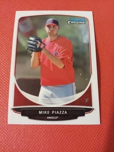 2013 MIKE PIAZZA BOWMAN CHROME BASEBALL ROOKIE CARD RC  #BCP-130 ANGELS - Picture 1 of 2
