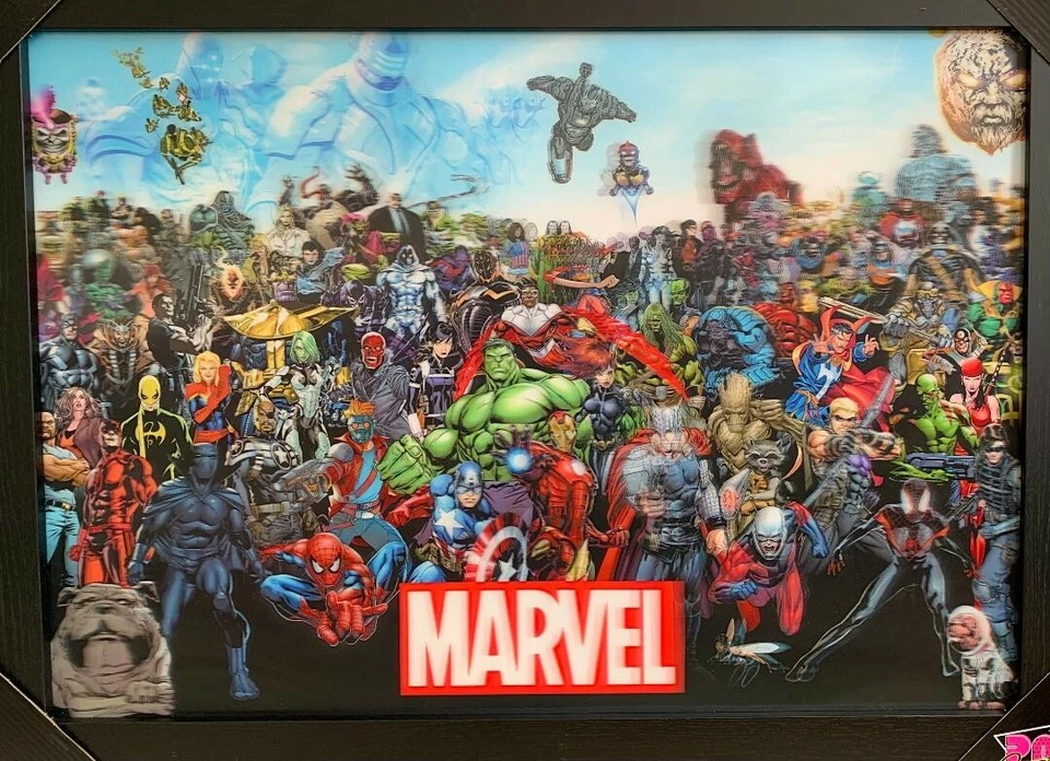 Marvel Cinematic Universe (MCU) - Arte de pared 3D con marco, 23" x 31" Foto 1 de 1