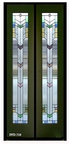 1 Pr Beautiful Stained Glass 18" x 80"x 13/8 designer Interior Bifolds or Doors Cover