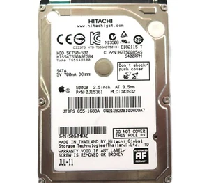 Hitachi HTS547550A9E384 0J15361 DA3932 (50GJ) Thailand 2.5" 500gb Sata JUL-11 - Picture 1 of 1