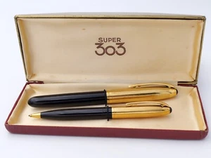 STYLO PLUME ANCIEN PORTE MINE FOUNTAIN PEN COFFRET STYLOMINE SUPER 303 FRANCE - Picture 1 of 22