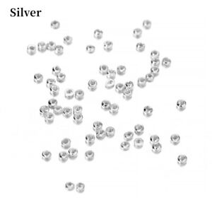 100-500 pièces/lot perles d'extrémité à sertir boule de cuivre diapositive 2,5 3 mm perles d'espacement bouchon