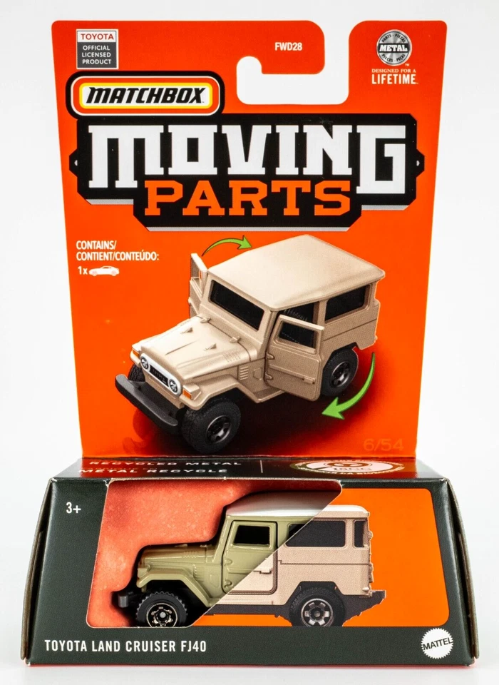 2024 Matchbox Moving Parts #6 Toyota Land Cruiser FJ40 SUNDUNE WHITE BEIGE | FSC - Image 1 of 1