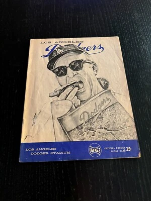 1962 Los Angeles Dodgers vs. Cincinnati Reds Score Card - Image 1 of 4