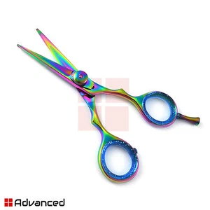 Tijeras de corte de pelo de barbero multicolor Tijeras de corte de barba y bigote de hombre - Imagen 1 de 3