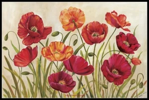 Poppies 3 - DIY Chart Counted Cross Stitch Patterns Needlework embroidery DMC - Picture 1 of 2