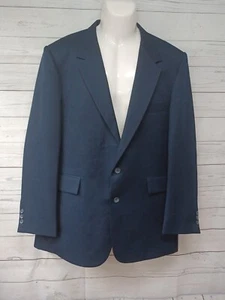 Vintage Montgomery Ward Suit Jacket Blazer Sport Coat Mens Size 44 R Navyblue  - Picture 1 of 9